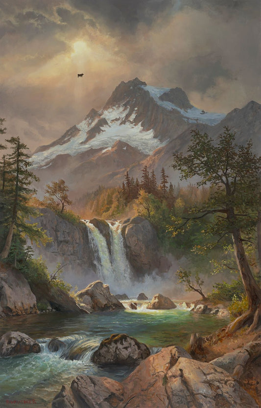 Waterfall In The Mountain