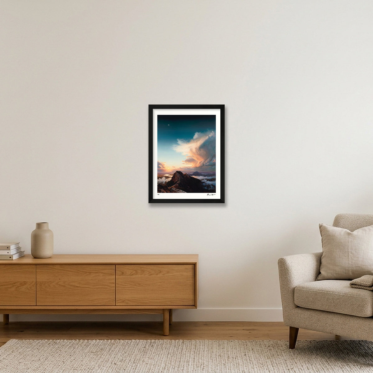 Rocky Mountain Sunset — 30×40cm, 12×16" Black Frame
